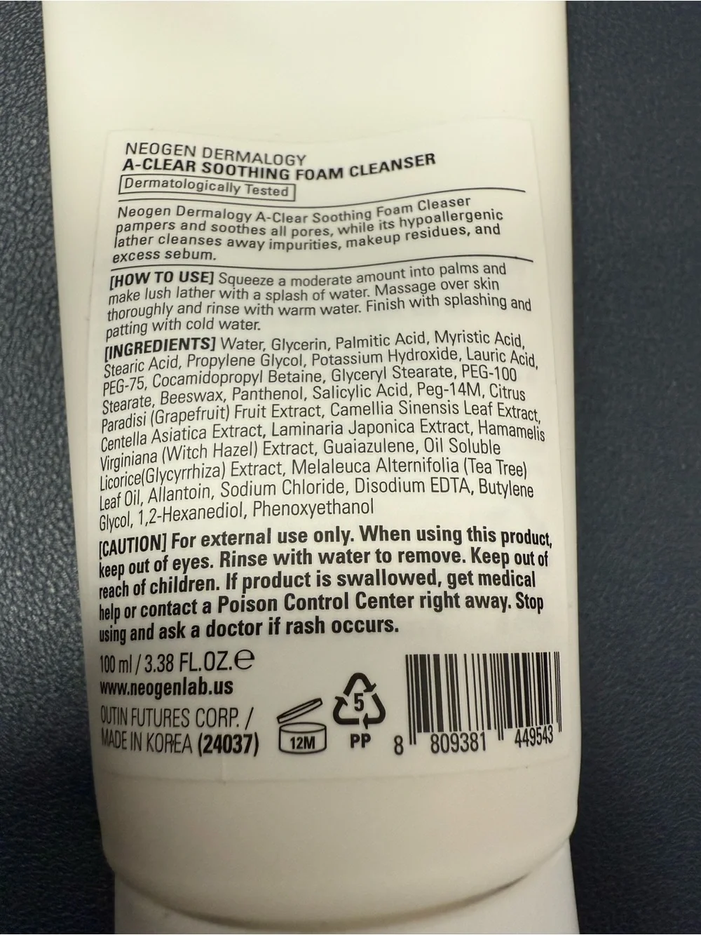 Neogen Dermalogy A-Clear Soothing Foam Cleanser